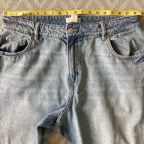 H&M Womens Light Wash High Rise Straight Leg Jeans Size 16 - Picture 4 of 9